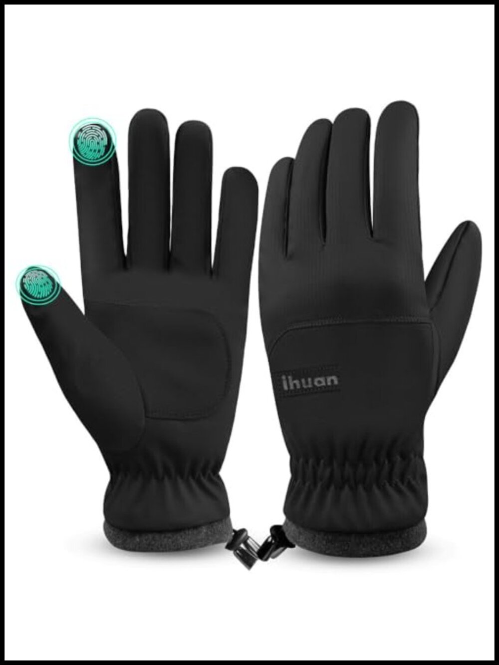 Waterproof Ski Gloves Fleece Lined Touchscreen Winter Gloves
